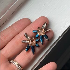 Jcrew crystal earrings collection serie burst cluster earrings